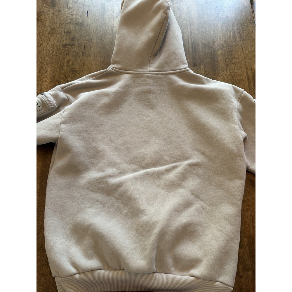 Comfrt Hoodie Size Small Tan/Gray Long Sleeve Pullover Hoodie Heavyweight - Picture 7 of 7